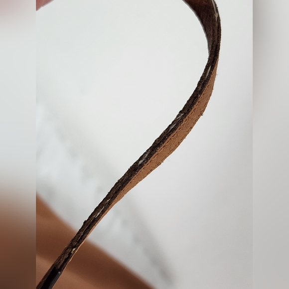 Tory Burch Emerson Canvas Leather Tote Caramel Brown Large Bag - Picture 11 of 15